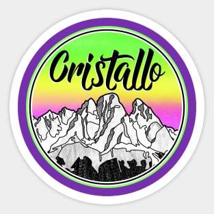 Cristallo Massif Mountains Sticker